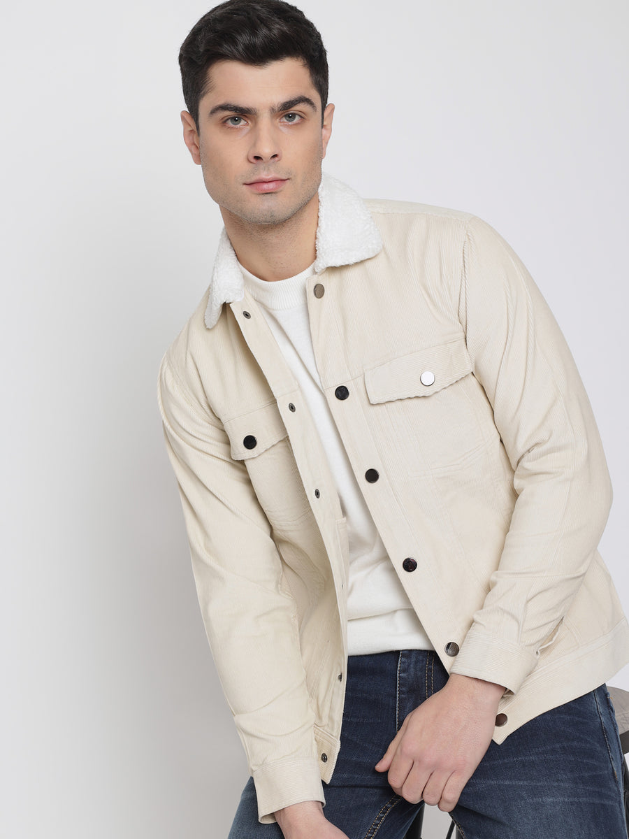 Mens corduroy denim on sale jacket