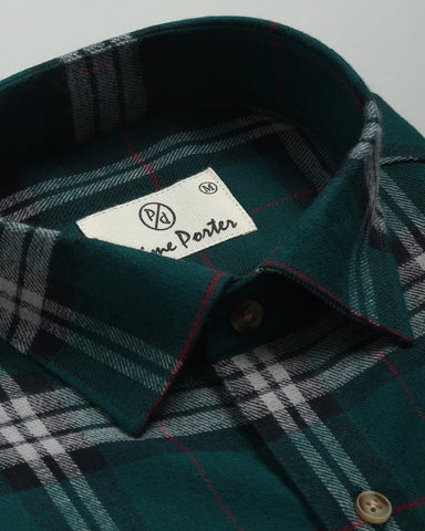 Kale Cotton Flannel Shirt