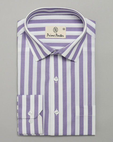 Light Purple Striped Shirt