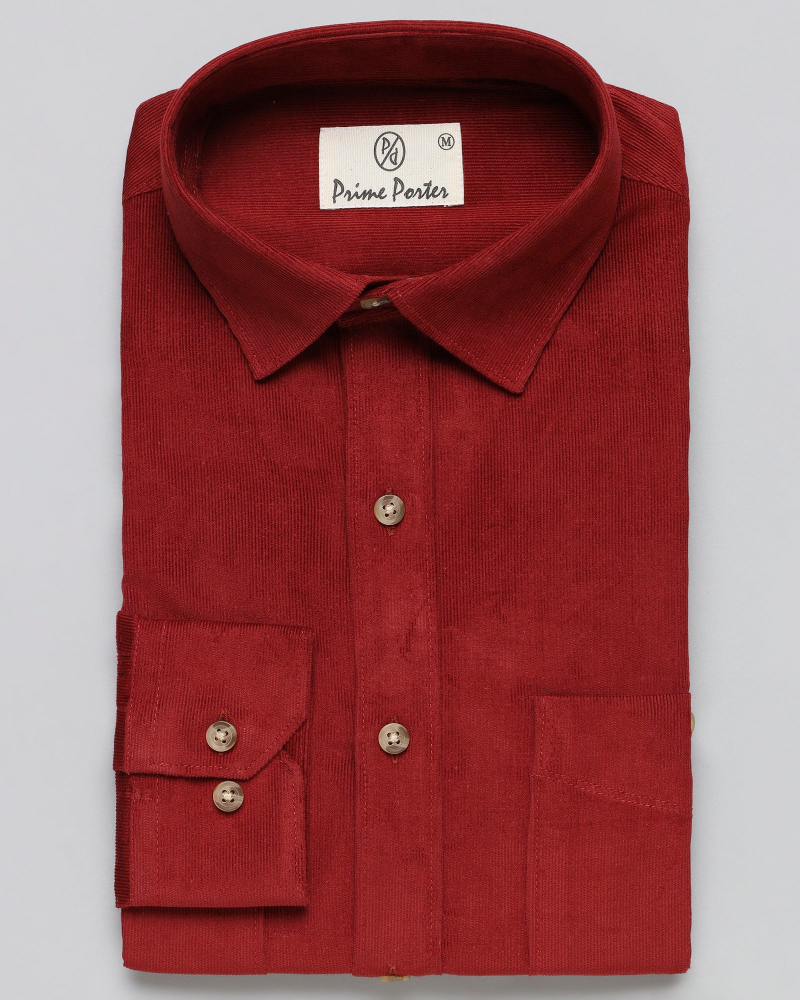 Maroon Colour Cotton Shirt For Men – Prime Porter