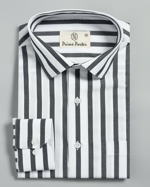 Monochrome Striped Shirt