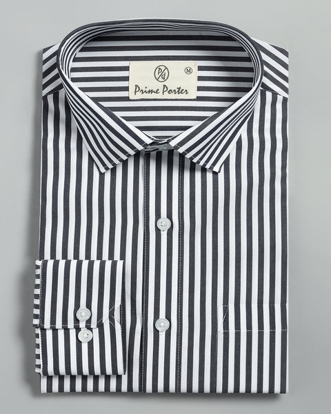 Grayscale Striped Shirt