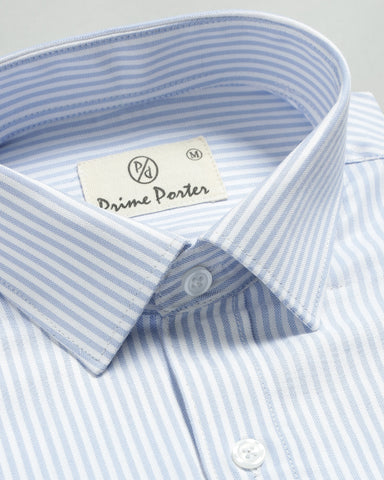 Powder Blue Striped Shirt