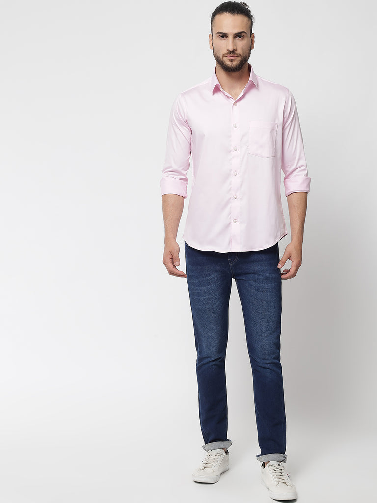 Light Pink Colour Cotton Shirt For Men – Prime Porter
