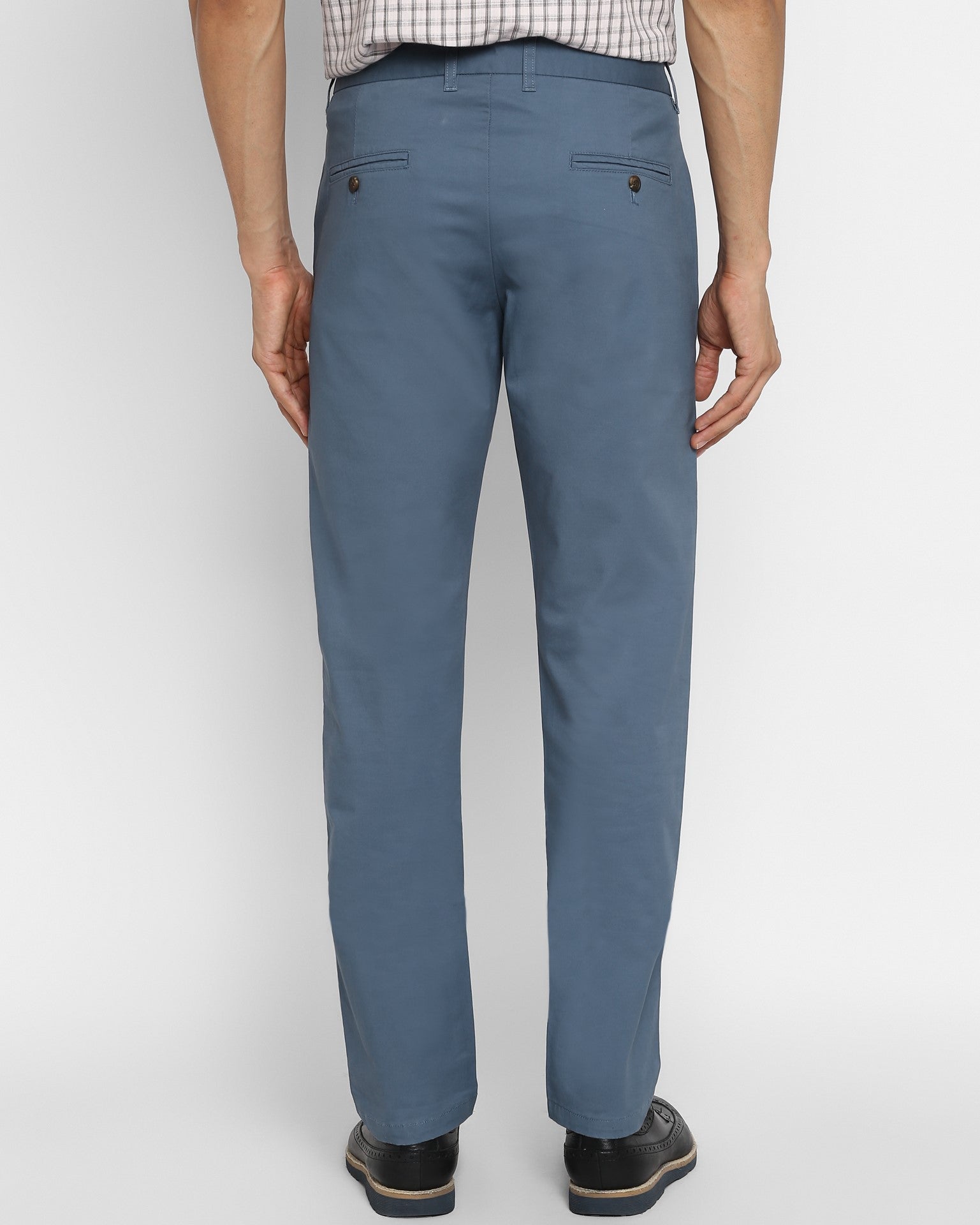 Stockport Wool Linen Light Blue pants