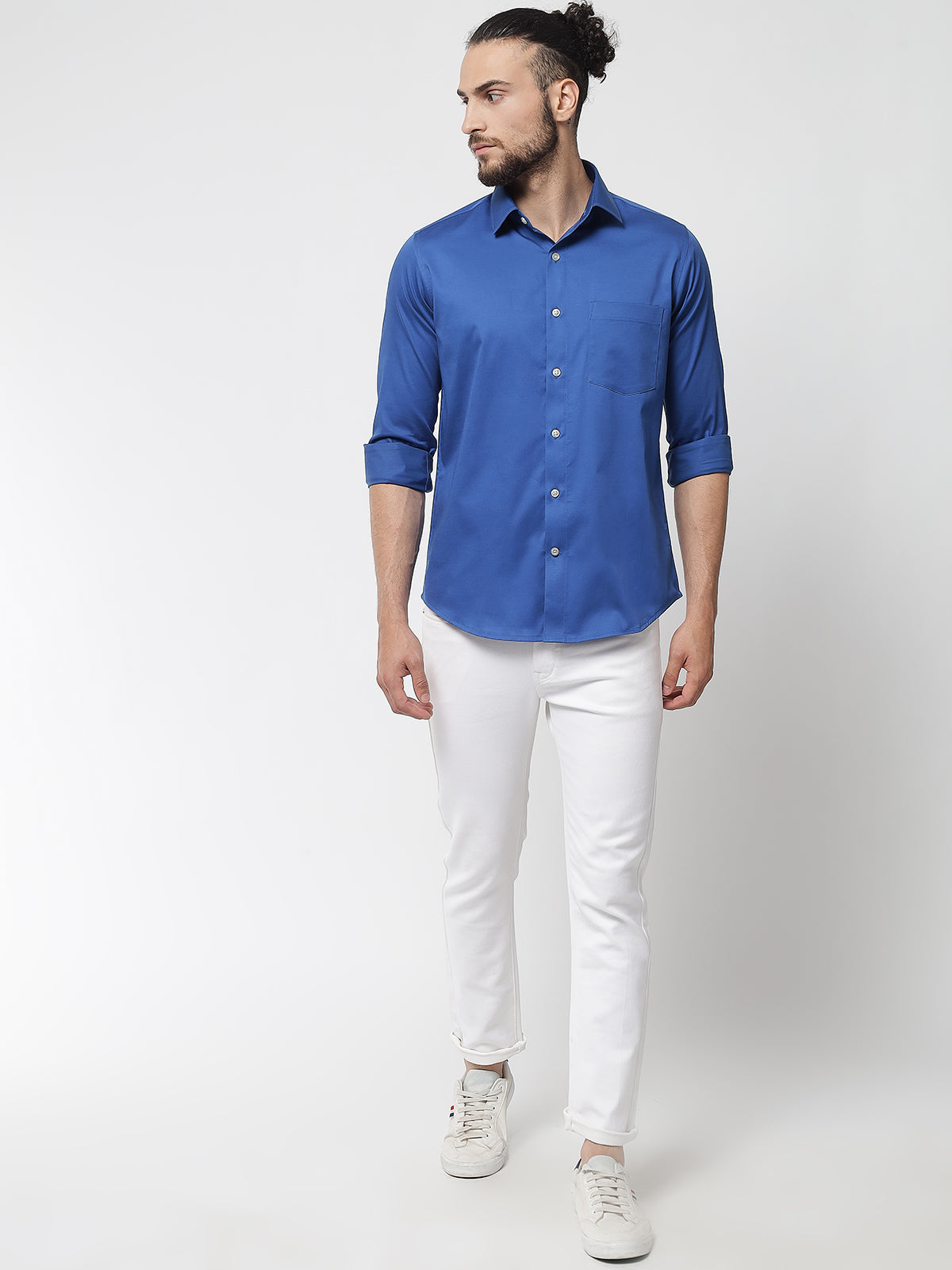 Royal blue cheap shirt combination