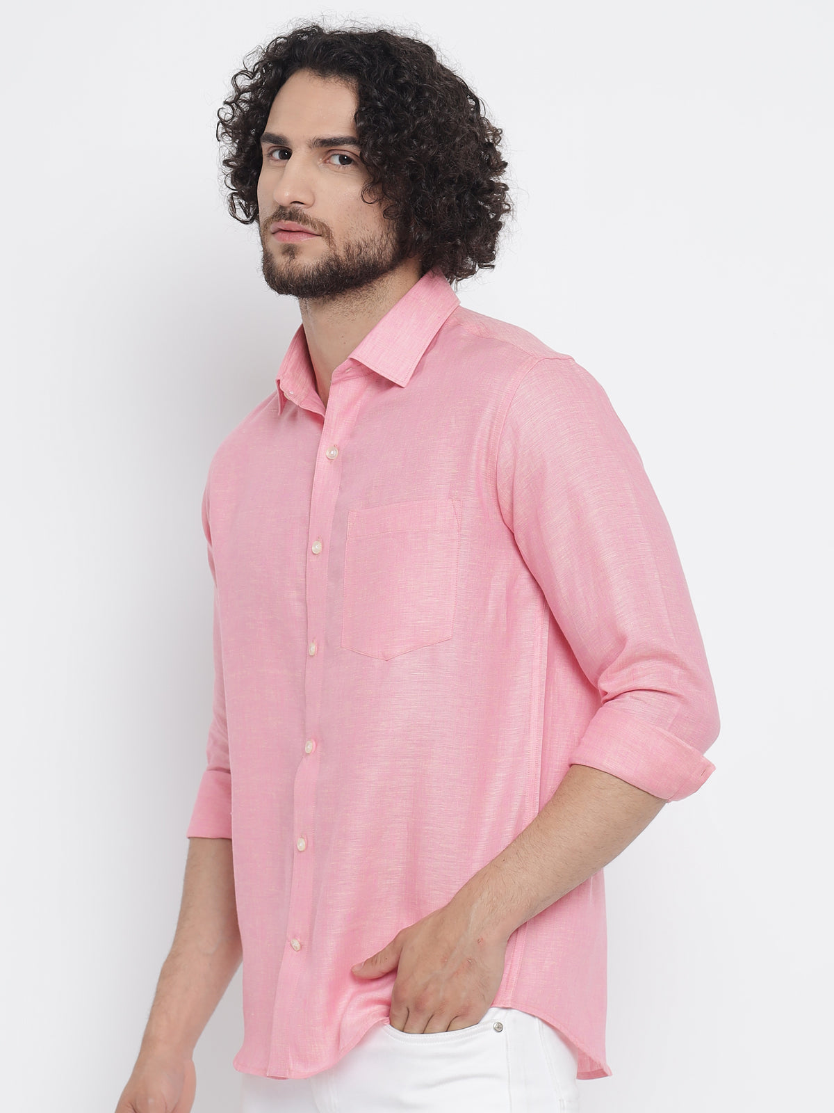 salmon pink shirt mens