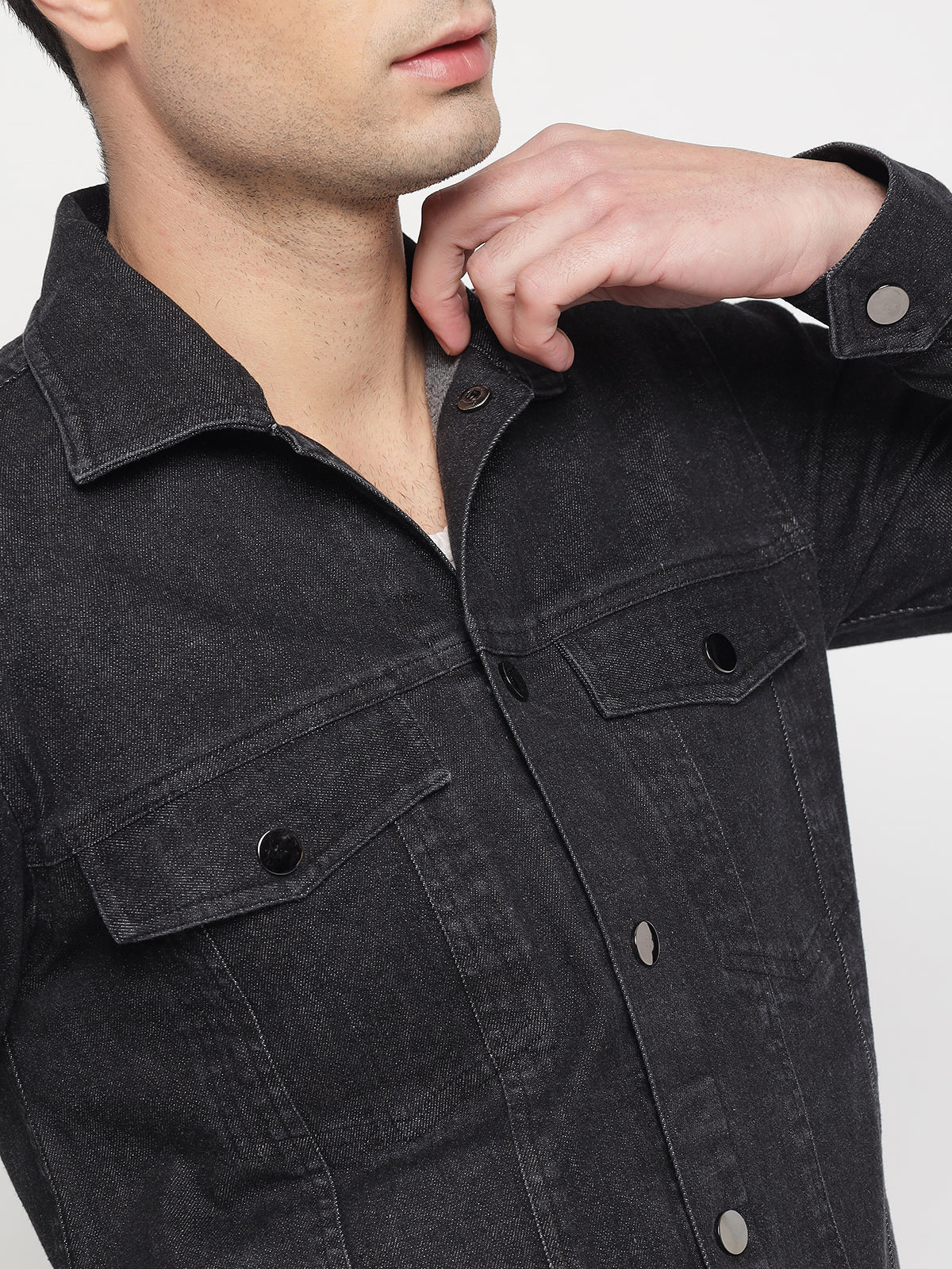 Represent Monogram-pattern Four-pocket Denim Jacket in Gray for Men