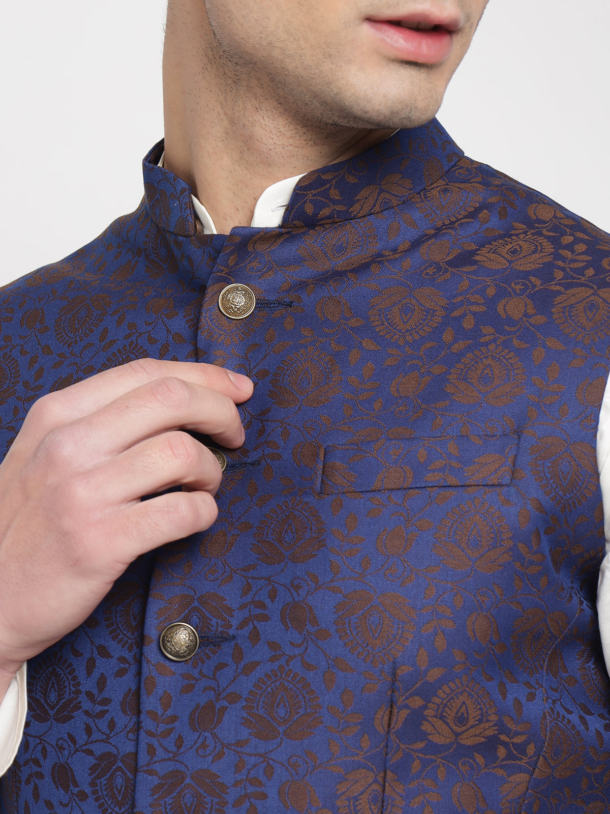 Atasi Flower Casual Jacket For Men Printed Nehru Jacket Mens Wedding Indian  Waistcoat Mandarin Blazer-XX-Large - Walmart.com